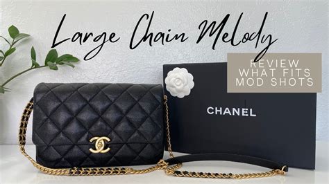 chanel my melody chain|CHANEL Large Chain Melody Flap Bag 22P .